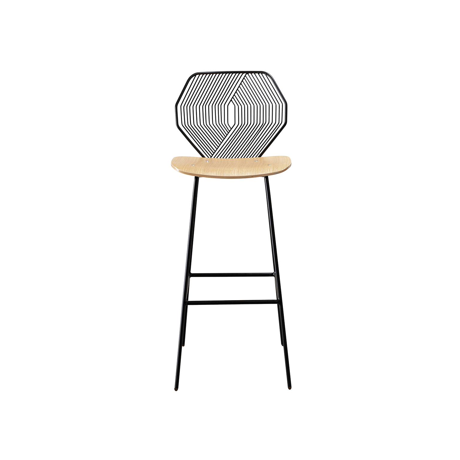 Wood & Wire Bar Stool